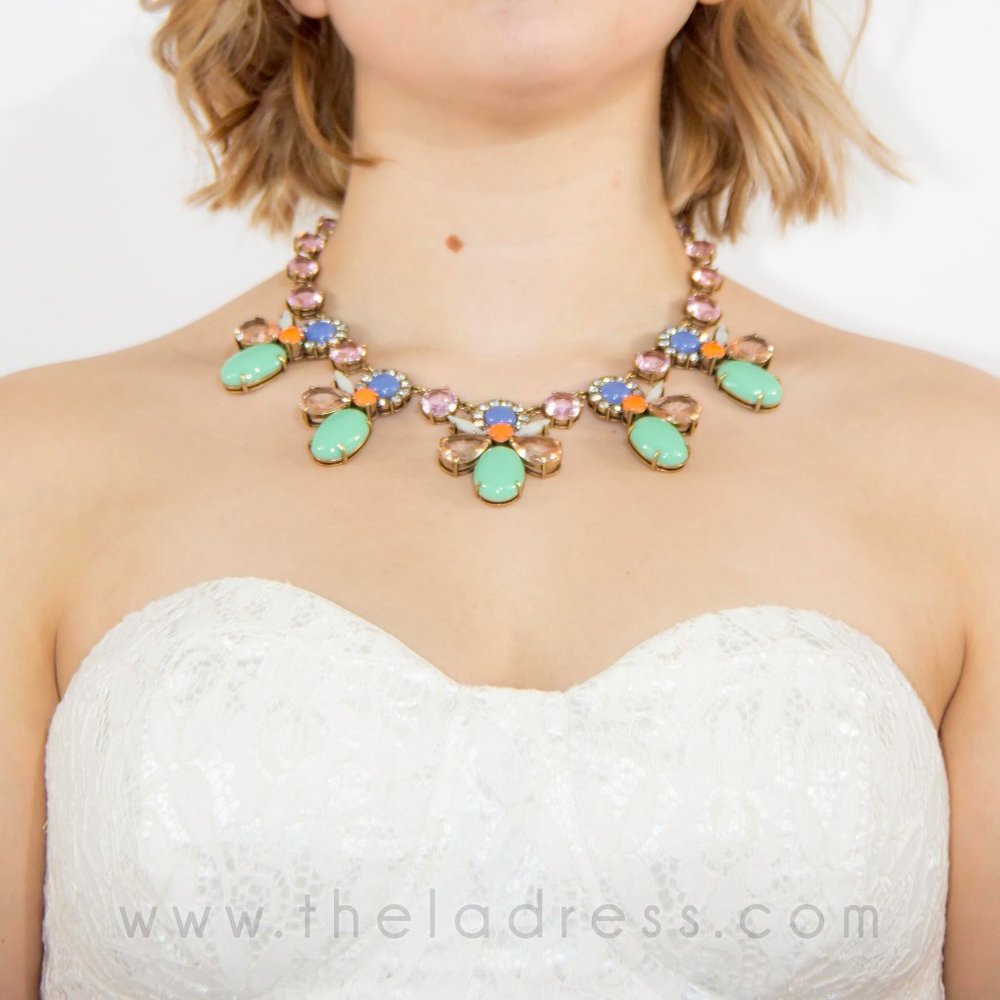 J CREW Collar Statement Necklace Beads 16"